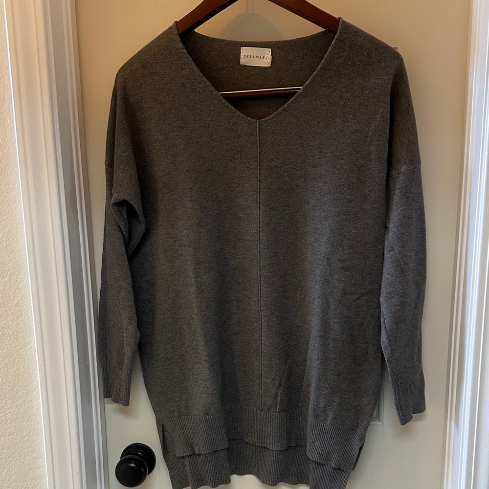 Dreamers Charcoal V-Neck Sweater
